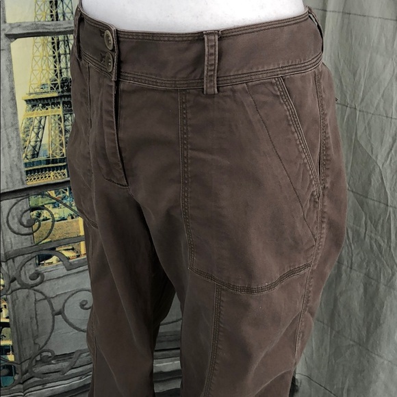 Isda & Co Perfect Olive Khaki Crop Pants Size 10 - Picture 3 of 7